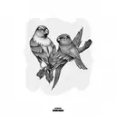 three birds on the shoulder tattoo design idea