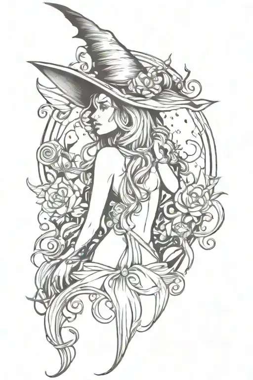 witchy back tattoo design tattoo design idea