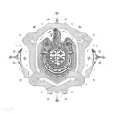 Romanian flag transformed into a beautiful blackwork mandala tattoo design idea