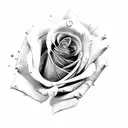 two roses  tattoo design idea