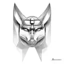 Anubis with abs  tattoo design idea