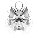 Anubis with abs  tattoo design idea
