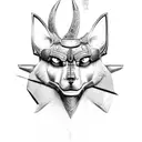 Anubis with abs  tattoo design idea