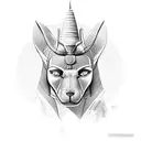 Anubis with abs  tattoo design idea