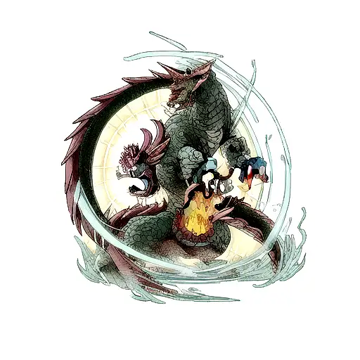 Dragon tattoo design idea