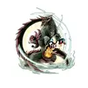 Dragon tattoo design idea