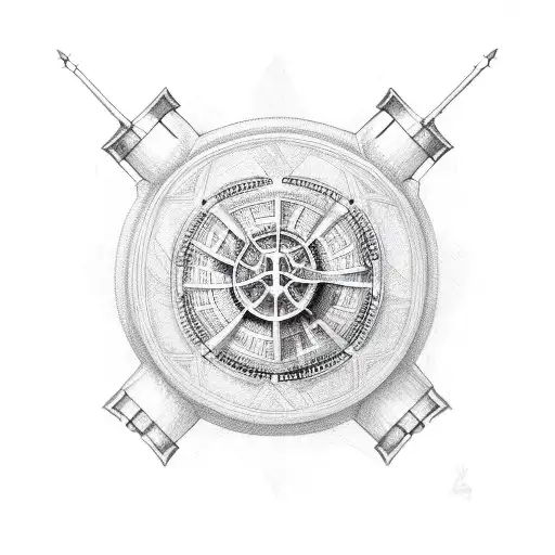 ribcage grenade tattoo design idea