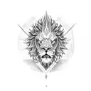 Dragon lion tattoo design idea