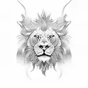 Dragon lion tattoo design idea