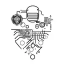 motherboard and cpu tattoo design idea