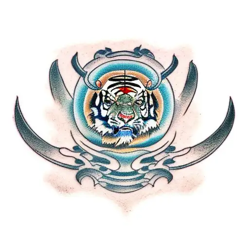 crouching tiger full body tattoo design idea