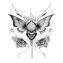 demon butterfly tattoo design idea