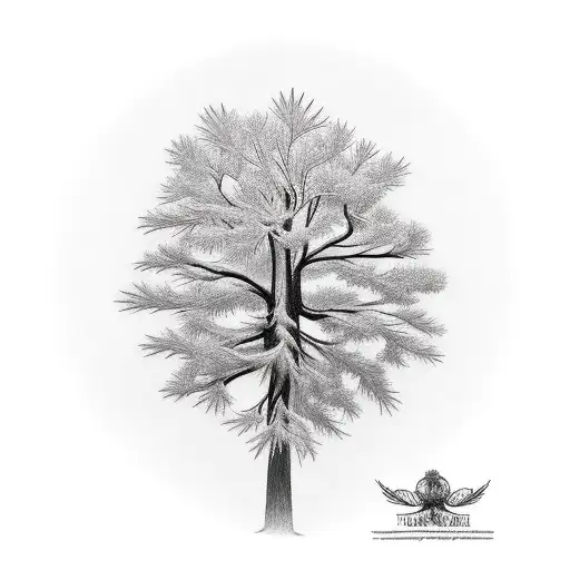 eastern hemlock branch tattoo design idea