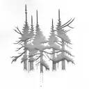 eastern hemlock branch tattoo design idea