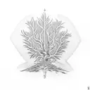 eastern hemlock branch tattoo design idea