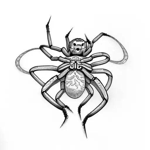 spider with snake and bats tattoo design idea