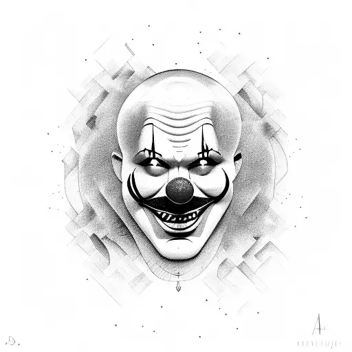 clown tattoo design idea