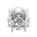 Tattoo (tatoo) , cross surrounded by roses (cross) sword Tattoo , tattoo design idea