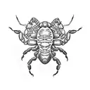 Scorpion with joint tattoo design idea