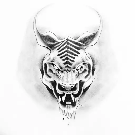 pantera rosas y pistola tattoo design idea