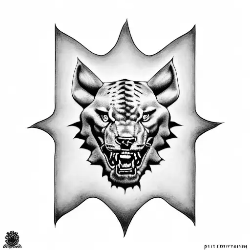 pantera rosas y pistola tattoo design idea
