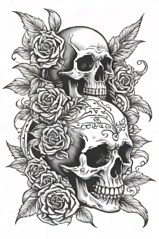 memento mori tattoo design idea