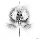 Archangel Michael tattoo design idea