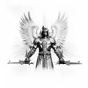 Archangel Michael tattoo design idea