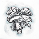 scuba diving mushroom tattoo design idea