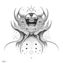 this void swallows me, a blissful silence sleeve tattoo design idea