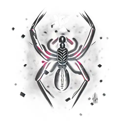 black widow tattoo design idea