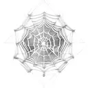 A sketch-style spiderweb with poker cards as the intersecting lines tattoo design idea