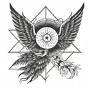 angles falling Icarus falling from the sun. memento mori  tattoo design idea