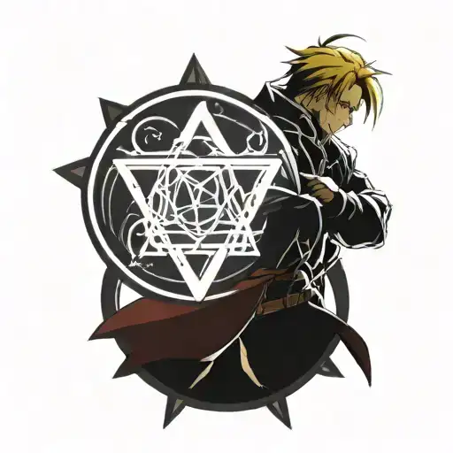 glowing fullmetal alchemist alchemy circle tattoo design idea