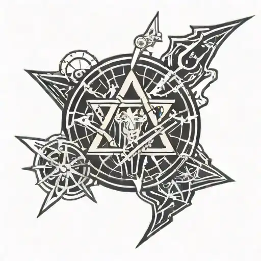 glowing fullmetal alchemist alchemy circle tattoo design idea