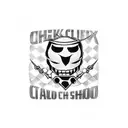 checkered flag with shifter tattoo design idea