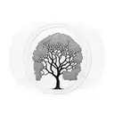 walnut tree by flowing river tattoo design idea