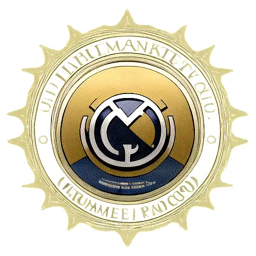 Linking park logo with real Madrid logo for half shelves arm tattoo design idea