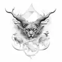 god, creation, fate tattoo design idea