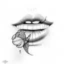 lips tattoo design idea