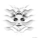 lips tattoo design idea