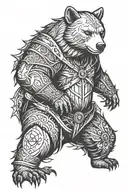 the witcher tattoo bear tattoo design idea