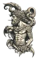 Greek god, loyalty respect,  tattoo design idea