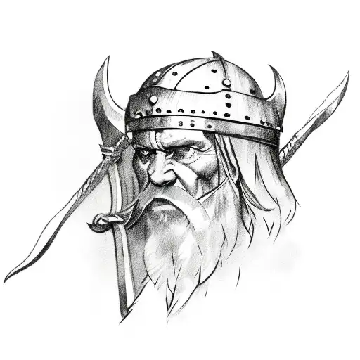 vikings and Scottish  tattoo design idea