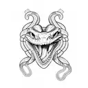 Snake eating itself  tattoo design idea