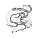 Snake eating itself  tattoo design idea