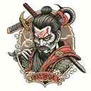 samurai suicide tattoo design idea