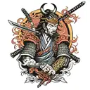 samurai suicide tattoo design idea