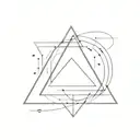 square circle triangle tattoo design idea