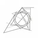 square circle triangle tattoo design idea